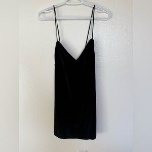 Victorias Secret Black Velvet Slip Dress Small